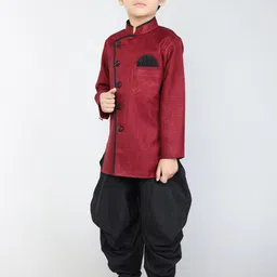 BAESD Boys Long Sleeves Kurta with Dhoti Pants image 4