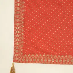 Khushal K Ethnic Motifs Yoke Design Sequinned Anarkali Kurta with Palazzos & Dupatta image 5