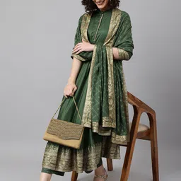 Khushal K  Printed Kurta with Palazzos & With Dupatta-51
