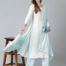 Khushal K Women Kurta with Palazzos & Dupatta-image-46