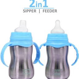 Sipper/Feeding Bottle | Steel Feeder Cum Sipper - 240 ml-picture-10