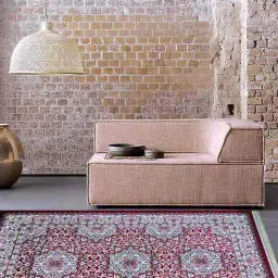 apco Burgundy Traditional Polypropylene 5 ft x 7 ft Machine Made Carpet-picture-42