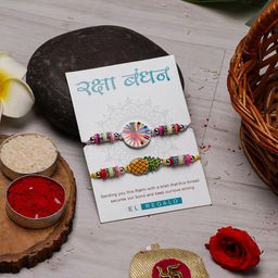 EL REGALO Set Of 2 Beaded Wraparound Rakhis-image-76