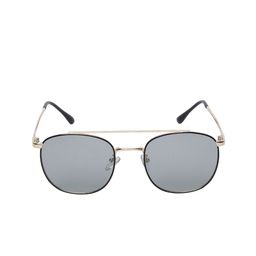 Peter Jones Eyewear Unisex Grey Lens & Gold-Toned Square Sunglasses With UV Protected Lens image 5