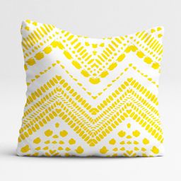 STITCHNEST Teal & Yellow Set of 5 Geometric Printed 18" X 18" Square Cushion Covers image 2