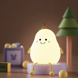 LED Pear Night Light for Kids Room, Rechargeable Tap Control 7 Color Changing Night Lamp-14