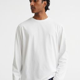 H&M Men White Regular Fit Jersey Top-image-99
