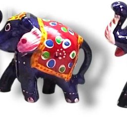Handicraft Set of 3 Elephant Statue for Home Decor Gift Item Decorative Showpiece - 7 cm-image-100