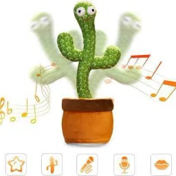 Dancing Cactus Talking Toy, Cactus Plush Toy, Wriggle Singing Recording Repeat What You Say Funny Education Toys for Babies Children Playing, Home Decorate (Cactus Toy) (Multicolor)-picture-11