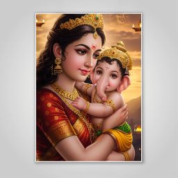 parvati ganesha poster Photographic Paper-image-27
