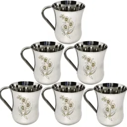 (Pack of 6) Tea Coffee cup 150 ml Glass Set Water/Juice Glass-image-42