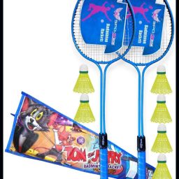 Badminton Racket With 6 Piece Plastic Shuttlecock-56 Badminton Kit-image-90