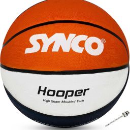 Hooper Series | Official Women's Basketball | Moulded | 8 Panel | Red White Basketball - Size: 6-24