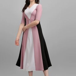 Women Empire Waist Multicolor Maxi/Full Length Dress-image-67