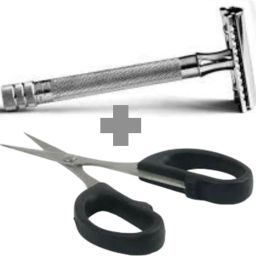 Combo Of Steel Shaving Razor with Plastic Handle Steel Scissor, Men-image-10