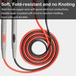 republic Multimeter Test Leads Kit with Alligator Clips and Plunger Test Wire, Silicone Material Resistant to high Temperature and Low Temperature, Hooks Test Probes 1000V 20A CAT III, Pointed Digital Multimeter image 4
