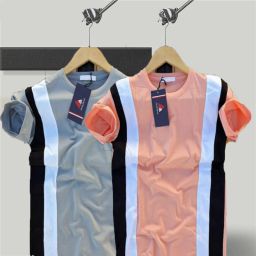 Pack of 2 Men Self Design Round Neck Cotton Blend Pink, Grey T-Shirt-picture-1