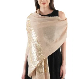 Floral Print Wool Blend Women Multicolor Stole-image-1