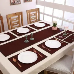 silpakarman Brown Bamboo Solid13 PcsTable Linen Set-picture-2