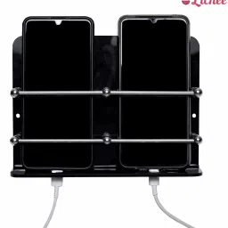 LICHEE Acrylic Black Double Stand for Charge, TV&AC Remote Holding Mobile Holder-image-36