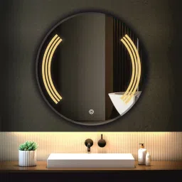 18 x 18 - 3 Line Round Led Bathroom Mirror-image-45