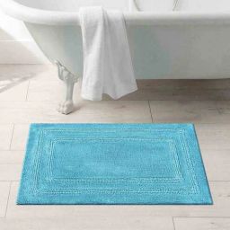 Blue Solid 50 x W 80 cm Bath Mat by Obsessions-picture-48