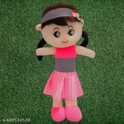 Stuffed Pink Doll 40cm – Soft Plush Toy for Baby Girls and Toddlers- 40 cm-23