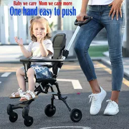 kinzilla Foldable Stroler Traveling Pram for 0 to 3 Years, New Born Adjustable backrest Stroller image 4