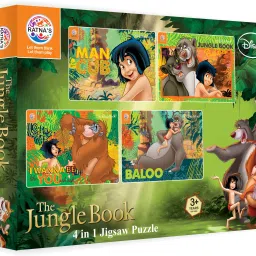 Disney Jungle Book 4in1 Jigsaw puzzle for Kids (140 Pieces) (2527)-2