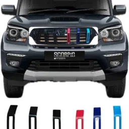 scorpio grill chrome scorpio 2022 AMG RING O.G TYPE (6PCS) MODEL 2022) scorpio 2022 grill ring crome Car Grill Cover-image-9