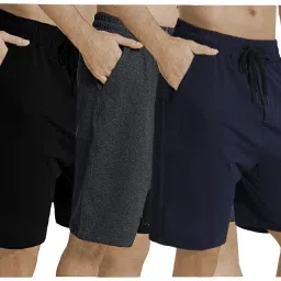 Pack of 3 Solid Men Multicolor Casual Shorts-image-52