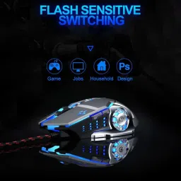 coolcold TINJI TJ-1 Wired USB Gaming Mouse, 3200 DPI Optical Sensor, RGB Lighting, 6 Mechanical Buttons, Lightweight & Durable Mouse for PC/Laptop/Mac Wired Ambidextrous Optical Gaming Mouse image 4