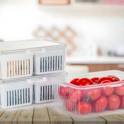 4 In 1 Fruit & Vegetable Basket (White) Plastic Fruit & Vegetable Basket-image-23