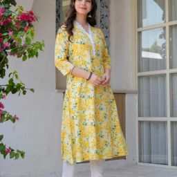 Printed Women Straight Kurta-image-5