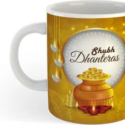 uniarawalas Happy Dhanteras cup(HD-BD-2) Ceramic Coffee Mug-picture-0