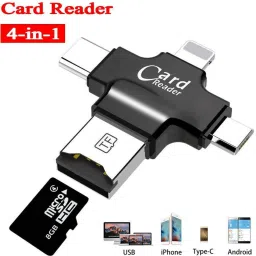 MESHIV 4 in 1 OTG: Lightning + Type C + Micro USB + USB Card Reader Card Reader image 2