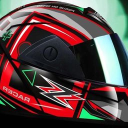 Rado Tiger with Anti UV Rainbow Visor ABS Material Unisex (OO-1) Motorbike Helmet-image-42