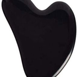 Black Guasha Natural Himalayan Stone Face Manual Massage Tool for Stress Relief Decorative Showpiece - 8 cm-image-96