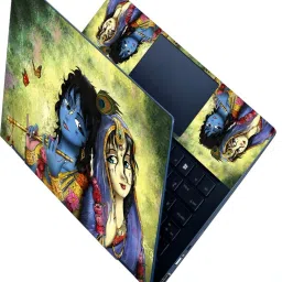 dzazner HD Printed Full Panel Laptop Skin Sticker Vinyl Fits, No Residue, Bubble Free - Cute Radha Krishna Self Adhesive Vinyl Laptop Decal 15.6-image-54
