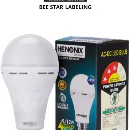 Rechargeable 12 W Round B22 Inverter Bulb 2 hrs Bulb Emergency Light-24