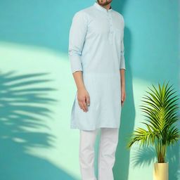 LEMONX Men Regular Kurta with Pyjamas image 2