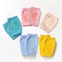 Baby Smiley Knee Pads for Anti-Slip Stretchable Cotton Soft Comfortable Knee Cap Multicolor Baby Knee Pads-image-17