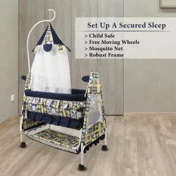 Cradle for baby boy and girls .first step cradle with swing and mosqutio net .-14