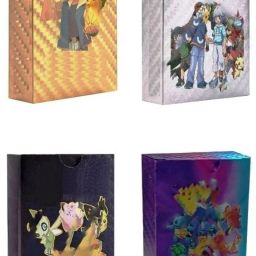 4 Pack Of Waterproof 55pcs Each Pokemon Card Box V Series Vmax GX Playing Cards-21