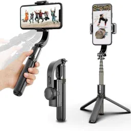 EVAAENTERPRISES Stunning Black Q08 Gimbal 3 Axis Gimbal for Mobile-18