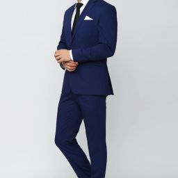 Men Single Breasted Solid Suit-image-73