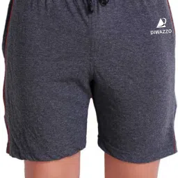 Solid Men Grey Basic Shorts-image-2