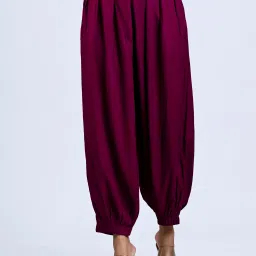 Solid Viscose Women Harem Pants-image-17