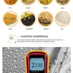kerro Digital Grain Moisture Meter GM-640 with Measuring Probe & Digital Display GM640 Digital Grain Moisture Meter With Probe LCD Hygrometer Humidity Tester Pin-Type Digital Moisture Measurer image 3
