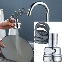 purvaa collection Sink Faucet Extender Sprayer,3 Water Outlet Modes Faucet Nozzle (Push On) Faucet Nozzle image 4